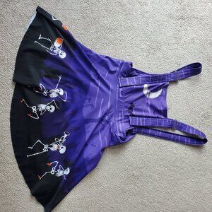 Halloween skeleton apron dress